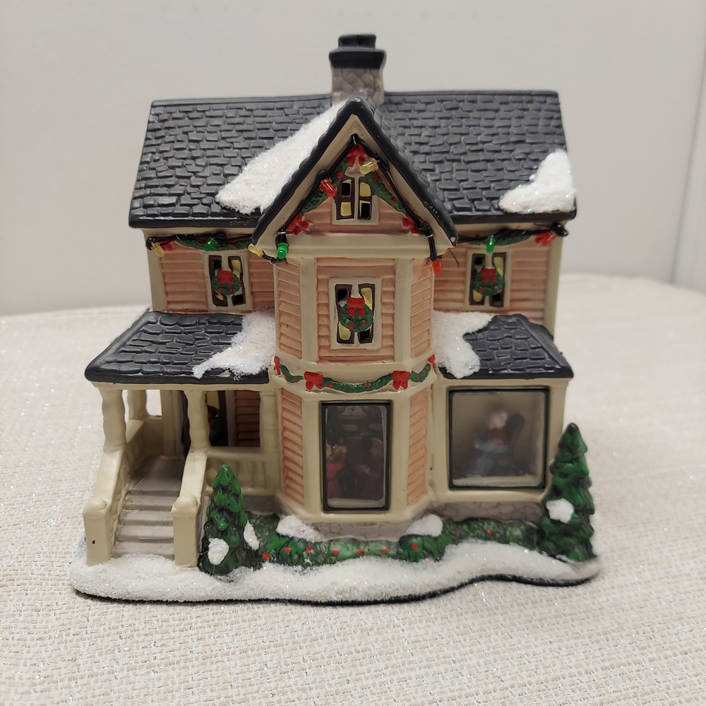 St Nicholas Square Village Collection 2013 Decorating the Tree Christmas House